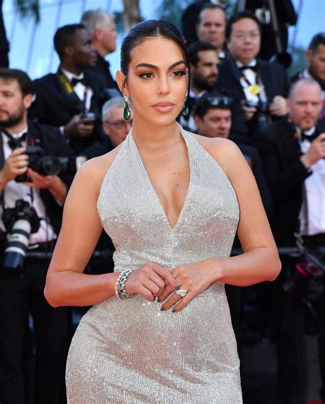 georgina rodriguez seen in split gown at 75th cannes film festival in 2022 backless dress