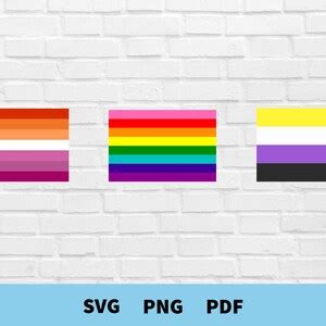 Lgbtqiap Flags Svg Bundle Lgbt Lesbian Gay Bi Trans Pirde Flags