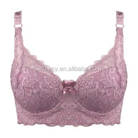 Plus Size Push Up Bra Sexy Lace Bra Deep V Thin Cup Underwire Padded