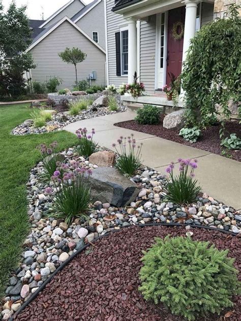 Superb Backyard Rock Garden Ideas To Try Nowaday Front Yard Landscaping Design Rock Garden