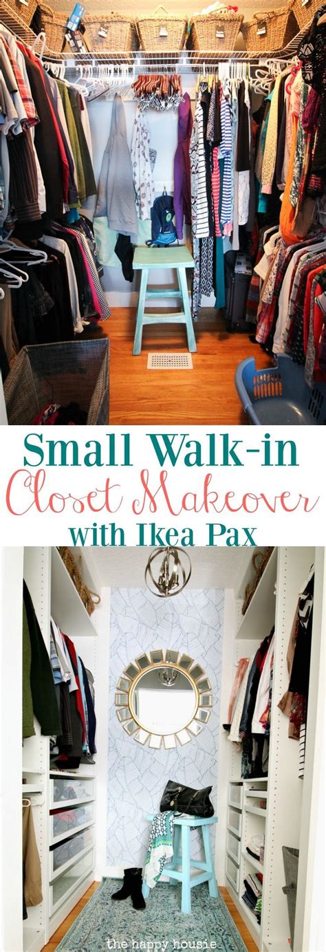 Closet ideas for bedroom shopiahouse co. Small Walk-in Closet Makeover Reveal {with Ikea Pax ...