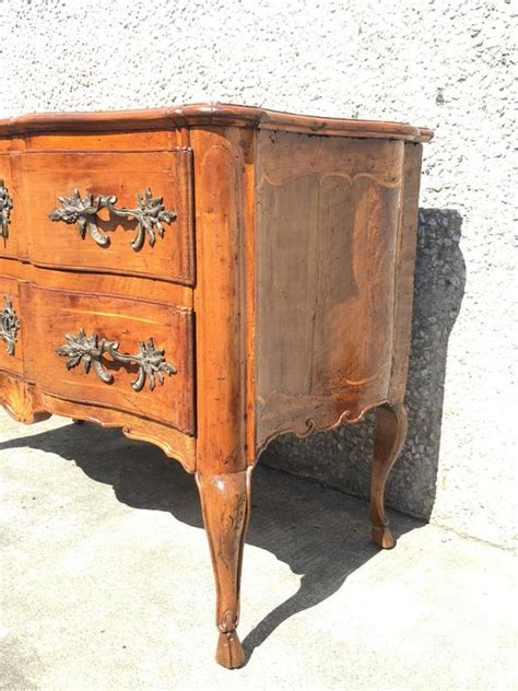 Early 18th Century Italian Rococo Walnut Two Drawer Commode With