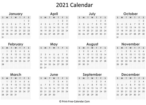 2021 calendar pdf (editable pdf) | 2021 calendar template word. Print Free Calendar 2021