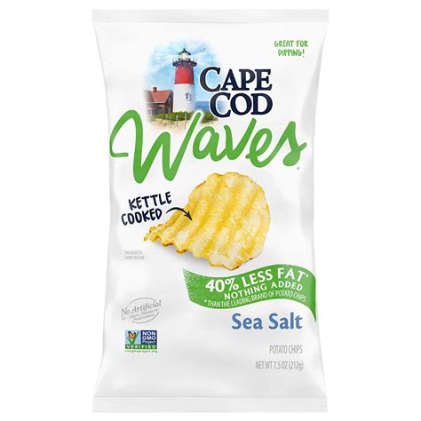 Cape Cod Kettle Cooked Waves Reduced Fat Sea Salt Potato Chips Shop