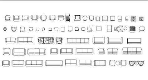 Plan And Elevation Of Sofa Block In Auto Cad File Cadbull