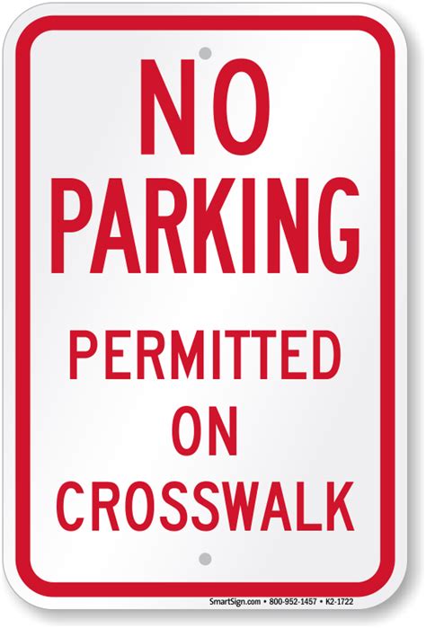No Parking On Sidewalk Signs