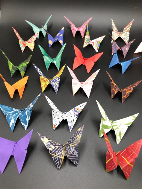 100 Multipatterned Small Japanese Origami Butterfly Paper Etsy