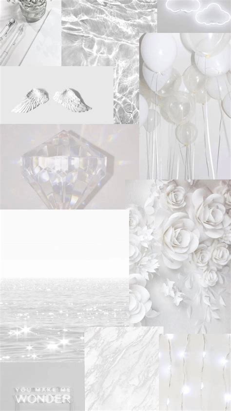 Download Aesthetic White Collage Wallpaper