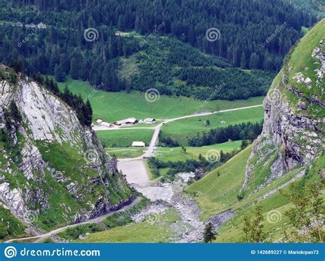 Jetzbach Stream In The Alpine Valley Of Im Loch Stock Image Image Of