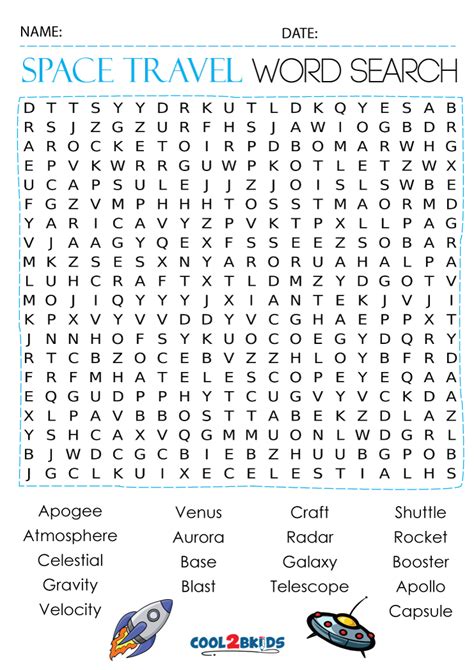 Space Word Searches