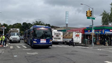 Mta Bus Action At 88th Avenue And Parsons Blvd Youtube