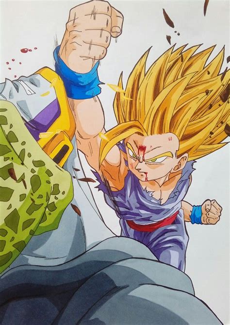 Dragon ball z is owned by toei animation and fuji tv, please support the official release. Gohan SSJ2 vs Cell Perfecto /Dragon Ball Z | Dibujos ...
