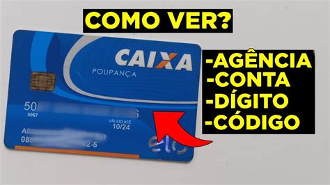 Como ver agência e número da conta no cartão Caixa Descubra Agora YouTube