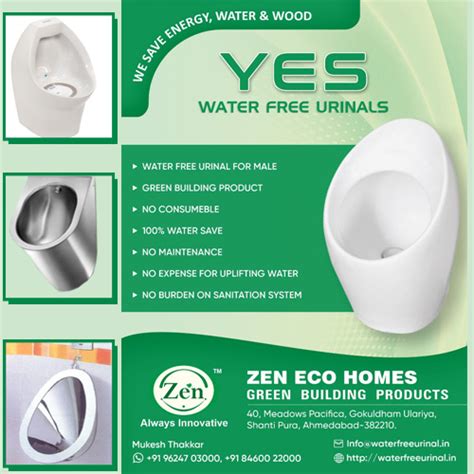 Waterless Urinals Revolutionary Water Free Technology Yes Water Free Urinal Zen Eco Homes