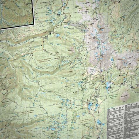 Three Sisters Wilderness Adventure Map Bend Trails Gear