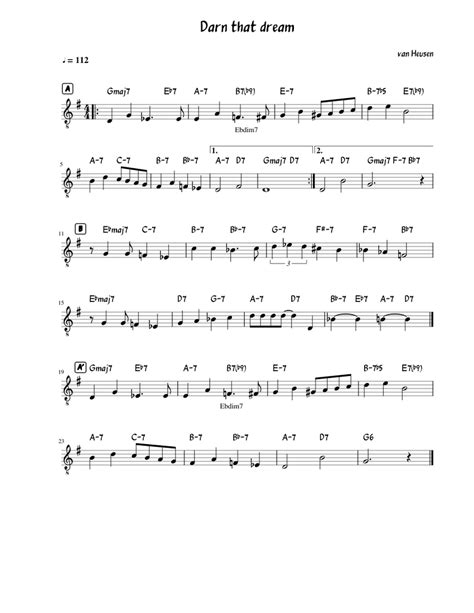 Darn That Dream Sheet Music For Guitar Download Free In Pdf Or Midi