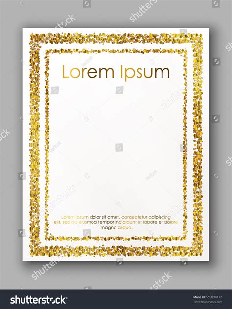 Poster Gold Confetti Sparkles Glitter Golden Stock Vector Royalty Free