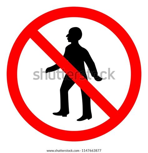 No People Allowed Symbol Sign Vector Stock Vector Royalty Free