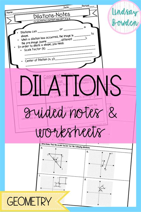 8th Grade Dilations Worksheet Answers Thekidsworksheet