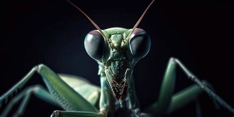 Premium Ai Image Amazing Macro Photography Of A Mantis Close Up