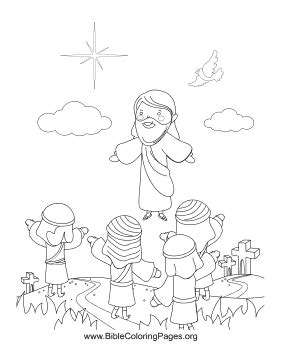 The ascension of our lord. Jesus Ascension Coloring Page