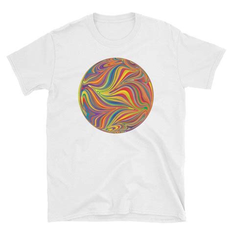 Colorful Psychedelic Swirl T Shirt Glazed Tees Sacred Geometry Trippy