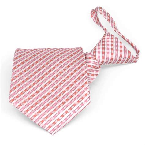 Perfect Pink Plaid Zipper Tie Shop At Tiemart Tiemart Inc