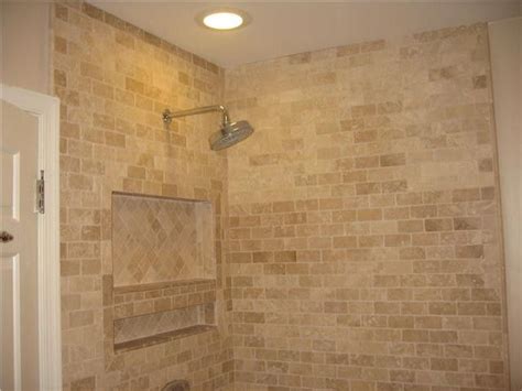 Travertine has a natural color scheme of pastel tones. Travertine Bath Tile Modern Bathroom | Master Bathroom ...