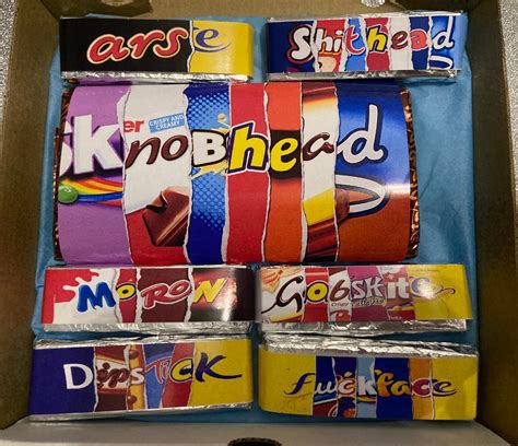 knobhead funny insulting rude novelty chocolate t box etsy
