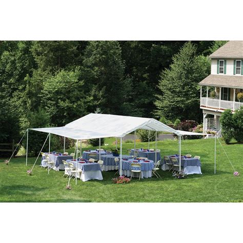 Keeps the sun off the kids while riding a works great keeping the rain off the riding surface, will be buying the enclosure kit for it this winter to store all the patio furniture under. ShelterLogic™ 10x20' Canopy Extension Kit - 45791, Garage ...