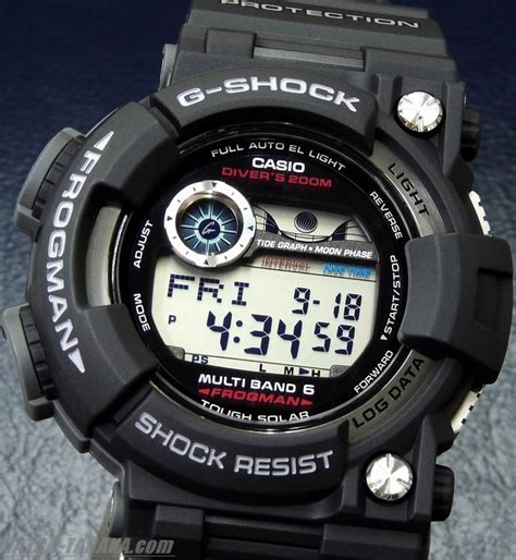 Then, you can select one of approximately 3,000 locations around the globe and view tide. Casio G-Shock GWF-1000-1JF Frogman Dive Watch Review