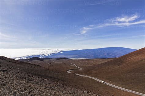 Usa Hawaii Mauna Kea Volcano Mauna Kea Access Road To The Summit Of