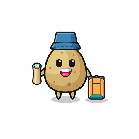 Potato Mascot Character As Hiker 5047566 Vector Art At Vecteezy
