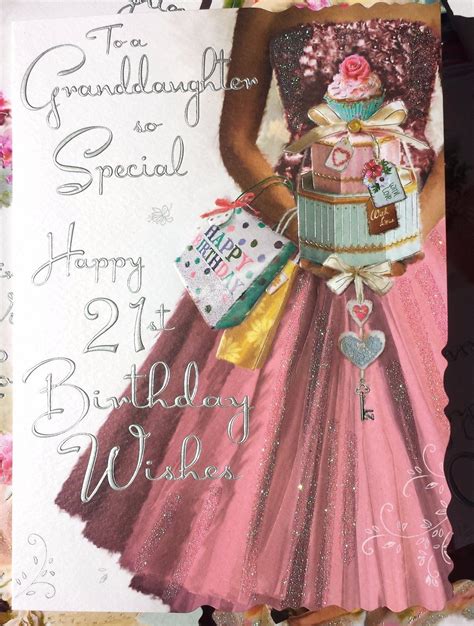 £379 Gbp To A Granddaughter So Special Happy 21st Birthday Wishes Beautiful 21 Card In