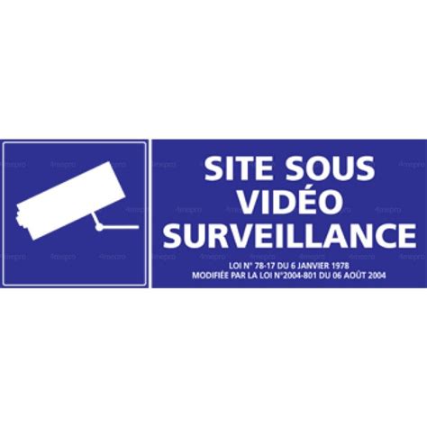 Panneau Rectangulaire Site Sous Vid O Surveillance Mepro