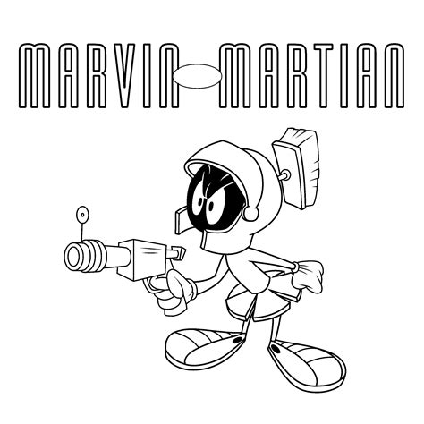 Marvin The Martian Coloring Pages - Marvin The Martian Color Page