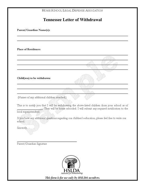 How to deliver a letter of withdrawal (low). Sample Letter Of Intent To Homeschool Ohio | Letter Template