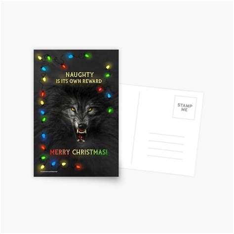 Naughty Christmas Werewolf Postcard By Wolfshadow27 Redbubble