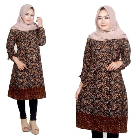 35 Model Baju Tunik Wanita Modern Batik And Brokat