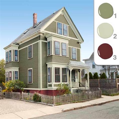 This plum colored house is gothic enough with its large bay windows and long stairs. How to Decide the Color for the Exterior Walls of the ...