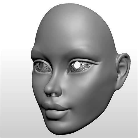stl file blonde female mask ♀️・3d printing design to download・cults