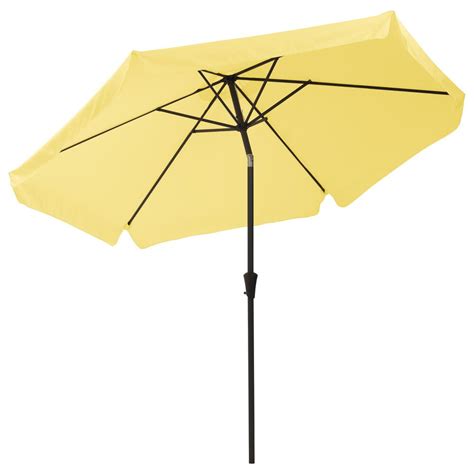 Corliving 10 Round Tilting Patio Umbrella In Yellow Nfm