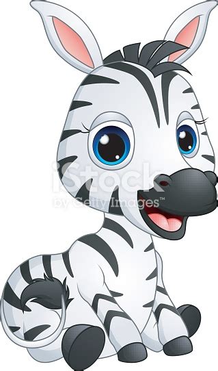 Cute Baby Zebra Cartoon Stock Vector Art And More Images Of