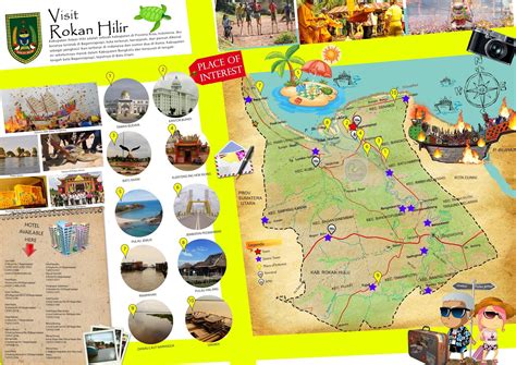 Peta Wisata Kabupaten Rokan Hilir Rohil Tourism Map Of Rokan Hilir