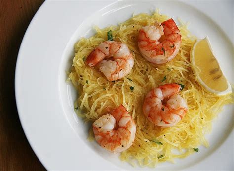 Roasted Spaghetti Squash With Shrimp Low Carb Pasta Recipes