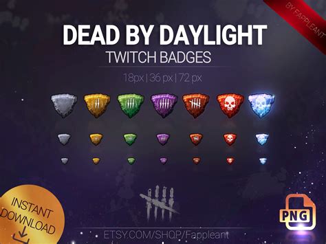 Dbd Dead By Daylight Badges Package For Twitch Dbd Twitch Etsy España