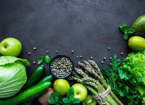 Healthy Vegetarian Food Concept Background Premium Photo