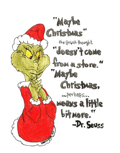The Grinch Quote Christmas Art Poster Print By Scott D Van Grinch