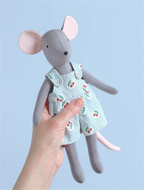 Pdf Mouse Sewing Pattern And Tutorial Diy Animal Rag Doll Etsy Doll