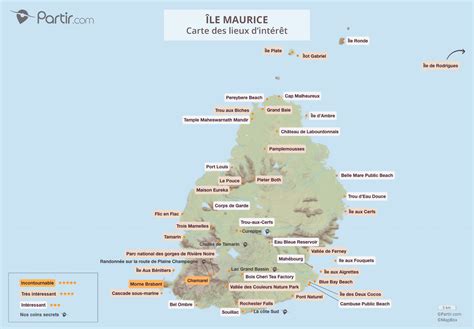 Cartes Touristiques Et Plans Ile Maurice Régions Points Dintérêts